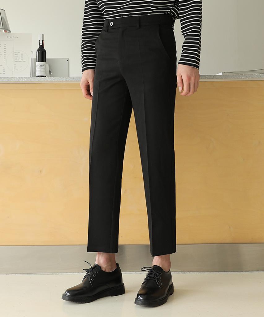 Jikeulib Straight Slacks With Silicone Side Hidden Banding To Prevent Shirt From Unslip