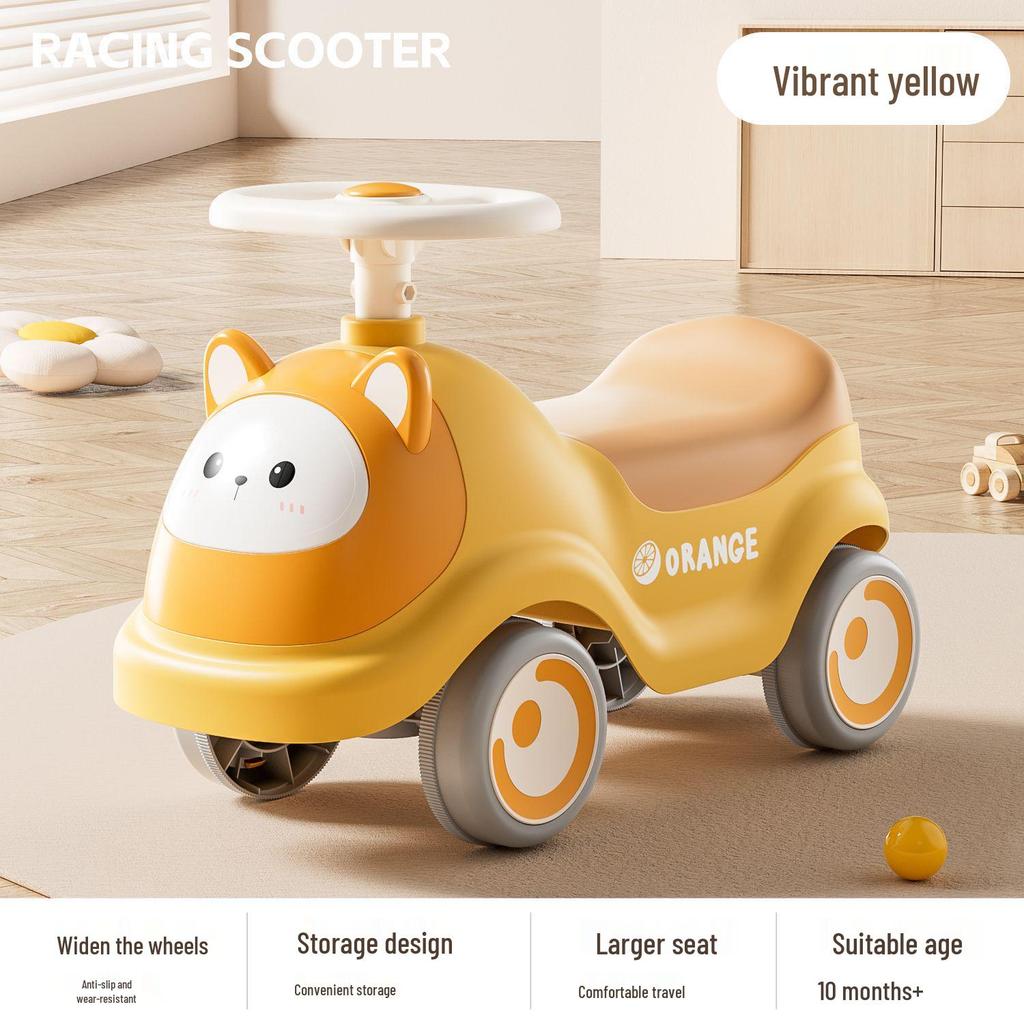 New Four-Wheel Kids Ride-On Scooter for Boys & Girls, Ages 1-3, Anti-Rollover Design