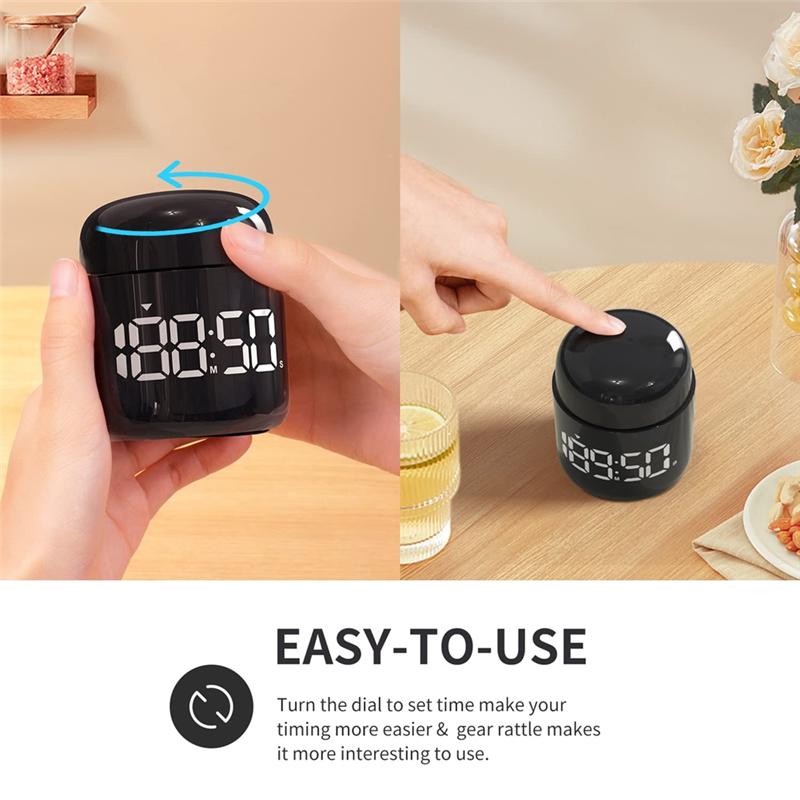 A25F-Large LED Display Countdown Countup Digital Kitchen Timer, Volume Adjustable Timer For Cooking, Student Time Management