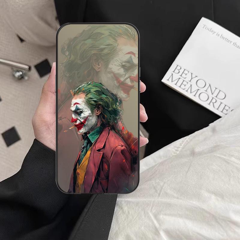 Clown Personality Electroplated Silver Case for Apple iPhone 11, 12, 13, 14, 15 Pro Max - Drop-Proof, European & American Style