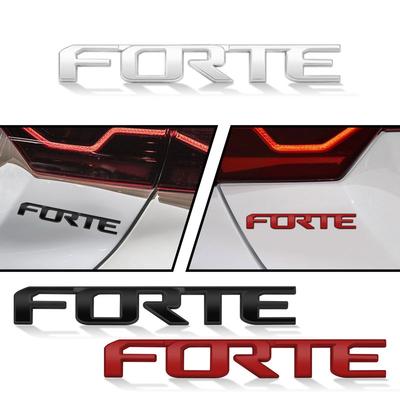 Style de Voiture 3D Chrome Métal FORTE Logo Lettre Autocollant Carrosserie Voiture Garde-boue Emblème Latéral Badge Coffre Arrière Décoration Accessoires Auto