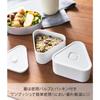 Yamazaki Rice Ball Container with Valve, 2-Pack, White (2-Tier, 10.6x9.8x10.3cm) Tower Microwave, Dishwasher, and Freezer Safe