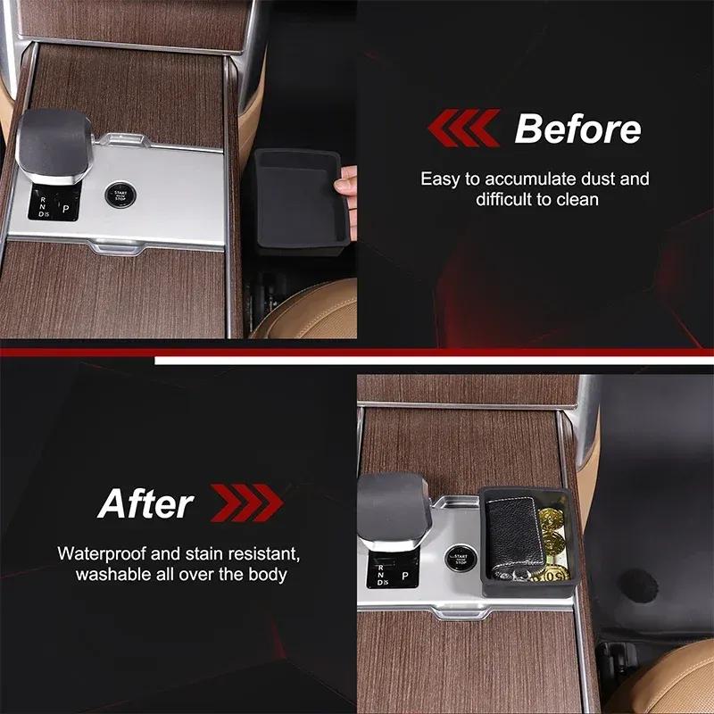 For Land Rover Range Rover Vogue L460 2024+ Center Console Center Shift Storage Box Mobile Phone Tray Silicone Accessories