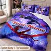 Custom Name Text 3Pcs Bedding Set Miraculous Ladybug Duvet Cover And Two Pillowcases