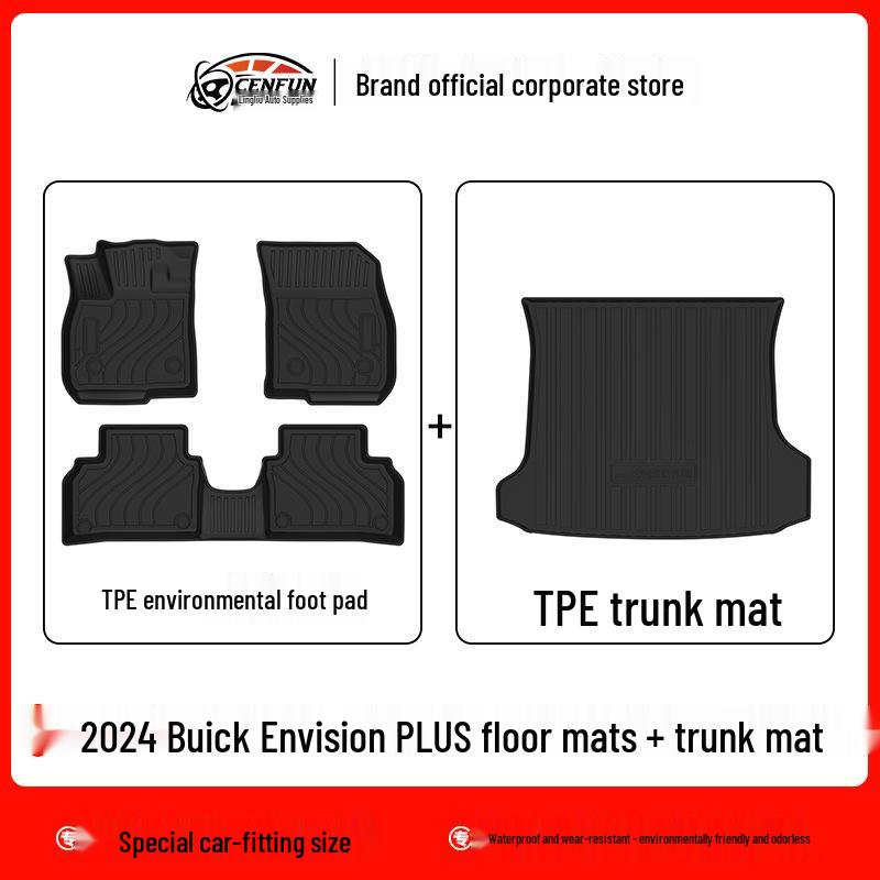 2024 Buick Envision PLUS TPE Floor Mats & Waterproof Trunk Mat: Eco-Friendly & Odorless