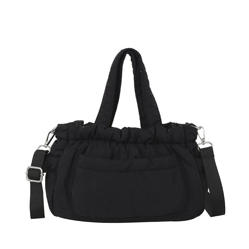 Nylon Tote Bag For Women With Zipper Closure And Mobile Pocket For Daily Use