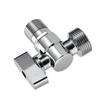 Zinc Alloy Corner Valve Faucet Featuring Polished Chrome Coating for Long Term Use and Space Saving Plumbing Setup