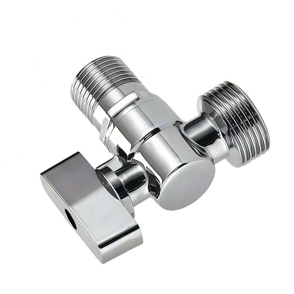 Zinc Alloy Corner Valve Faucet Featuring Polished Chrome Coating for Long Term Use and Space Saving Plumbing Setup