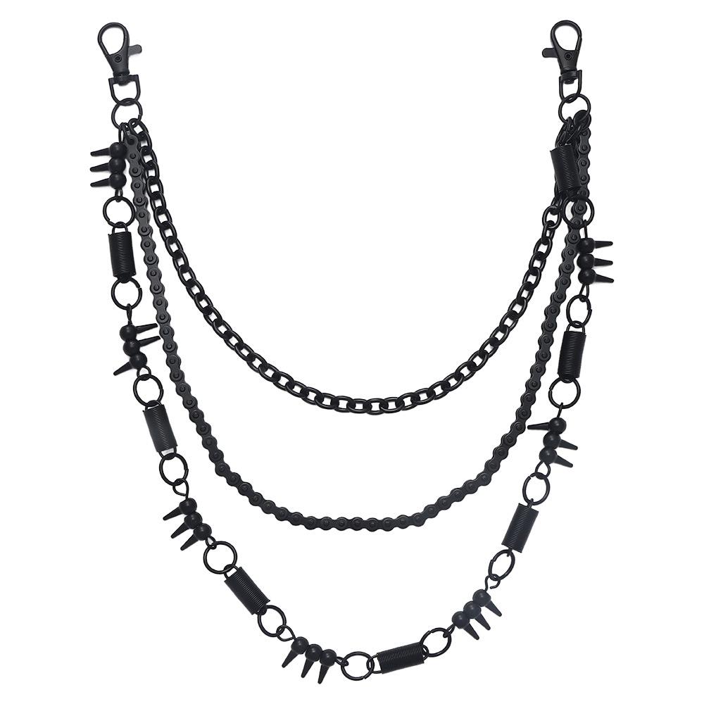 

Hip Hop Punk Pant Chain Spiked Motorcycle Waist Chains Jean Accessories чорний