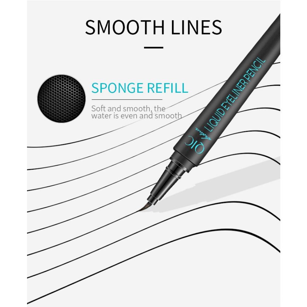 QIC Membrane Blue Eye Pen Fast Dry Black Holding Makeup, Waterproof Sweat Eyeliner