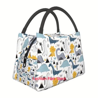 A Dinosaur-Themed Reusable Cooler Bag, Insulated Lunch Bag, Perfect for Camping, Picnics, And Beach Outings, Suitable for Home,