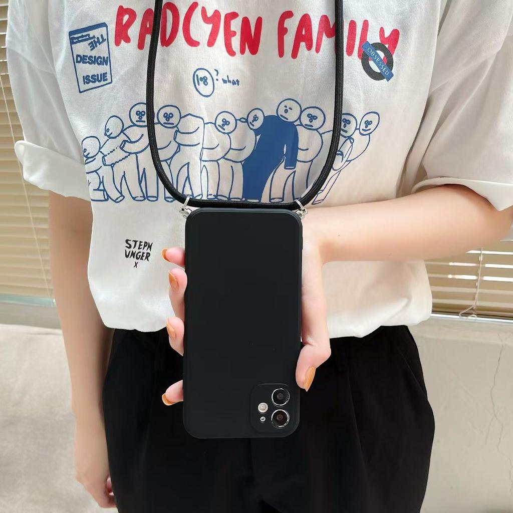 Crossbody Lanyard Phone Case For OPPO Realme C55 C67 C75 C53 C65 C35 C33 C21Y 12 Pro Plus 13 11 10 9i 8 Necklace Strap Cover