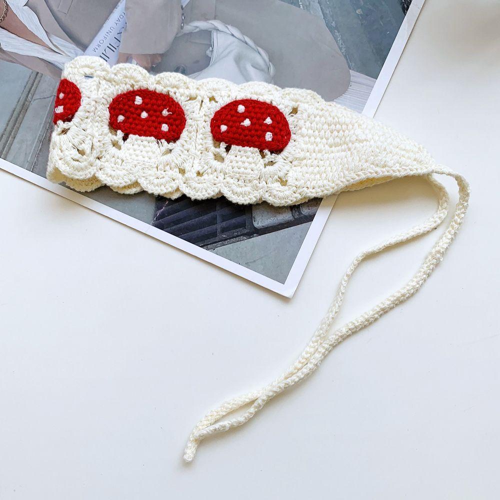 

Photo Pros Girls Mushroom Pattern Headband Hair Accessories Hairband Bandanas Crochet Hair Band белый