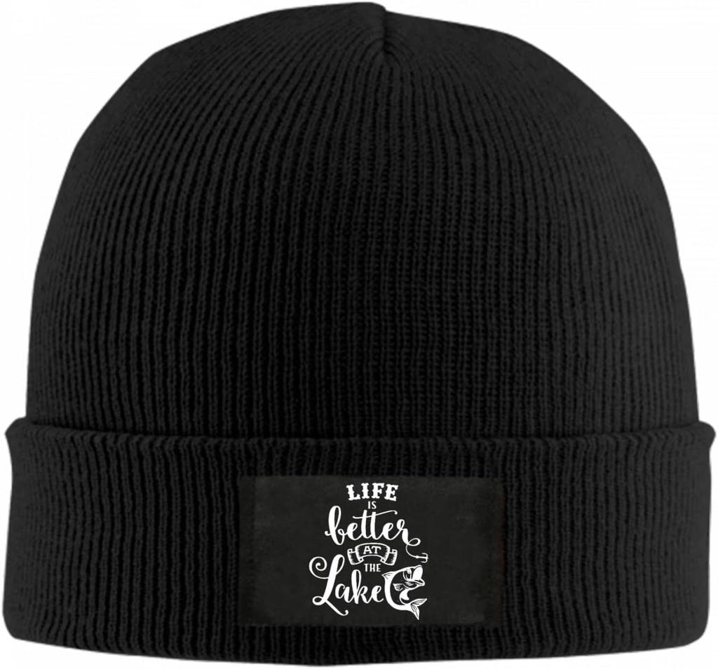 Canada Flag Canadian Maple Leaf Beanie Hat For Women Unisex Winter Hat Cuffed Winter Beanie Warm Skull Cap Plain Knit Hat Cap