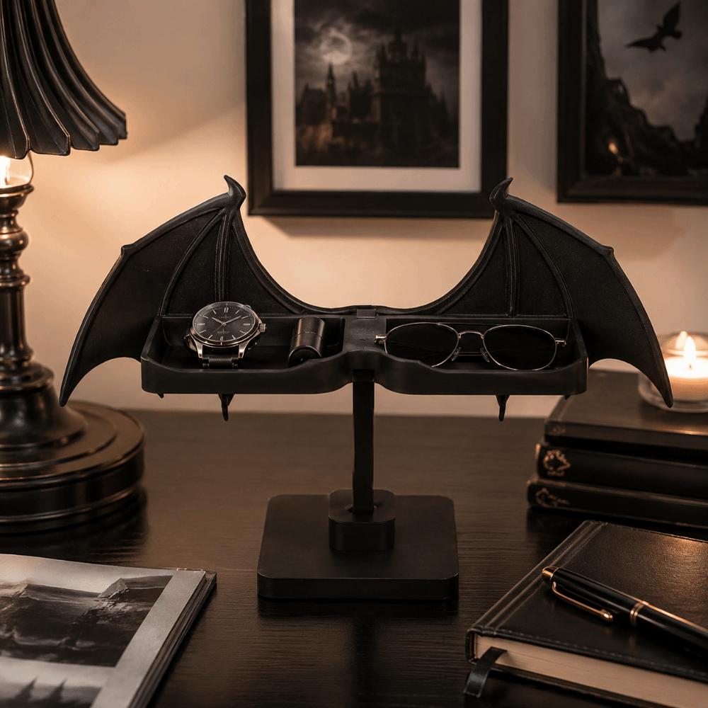 Halloween Ornaments Storage Rack Bat Wing Jewelry Display Stand Eyeglasses Holder Bedroom Decor