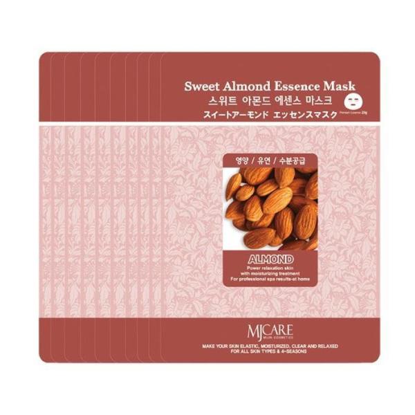 

[100 Sheets] Sweet Almond Skin Softening Nourishing Essence Mask Pack (6514350A) basic