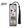 Stainless Steel Bookmark Tarot Card Bookmark Skeleton Pattern Page Marker