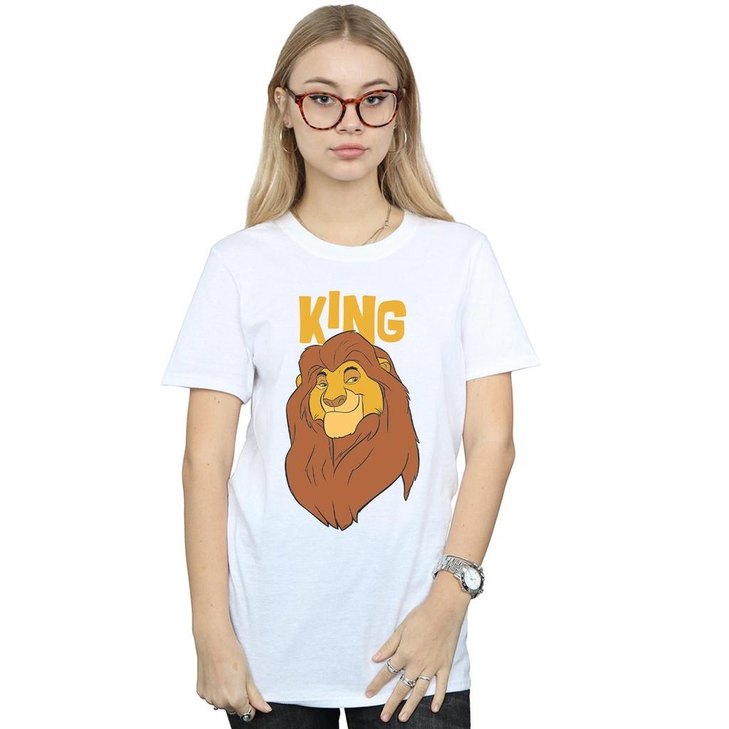 Disney Womens/Ladies The Lion King Mufasa King Cotton Boyfriend T-Shirt