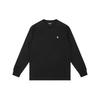 Camiseta Masculina Solta de Manga Longa com Logo Bordado Tops Preto CHXLTI026392D-BKX