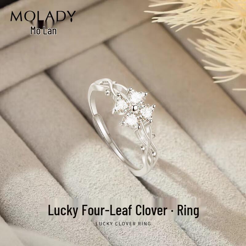 Sterling Silver Four-Leaf Clover Ring