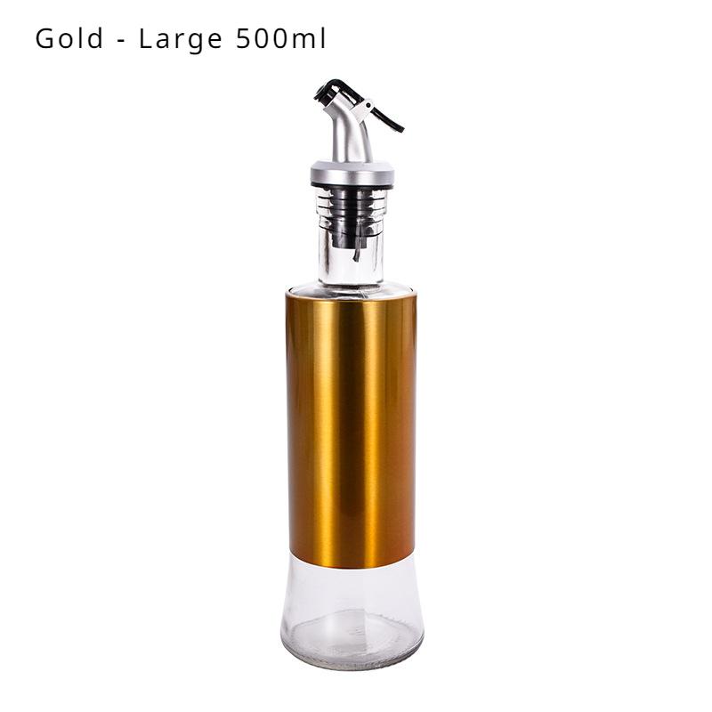 HANYANG Edelstahl-Gewürzflasche zum Ausgießen von Ölkrug, Sojasaucenflasche, Essigflasche, Glasflasche, Weinflasche, Essigglas, Sprühölflasche