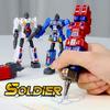 2IN1 Transformation Robot Toy Deformable Ballpoint Pen Rotary Joint Robot Deformation Action Figure Model Toys Deformed Robot