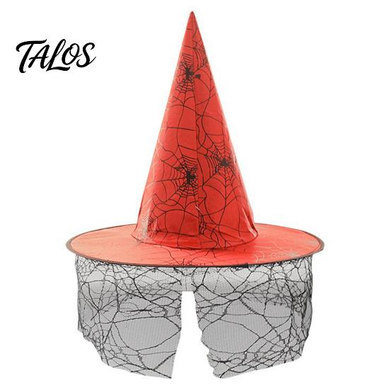 Decorative Wizard Hat Halloween Witch Hat, Adult Kids Cosplay Cone with Spider Black Web Star Decor, Gothic Party Costume Prop, Trick or Treat