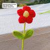Realistic Artificial Flower Crochet Bouquet Yarn Handmade Simulation Flowers Gift DIY Floral Wedding Bouquet Anniversary