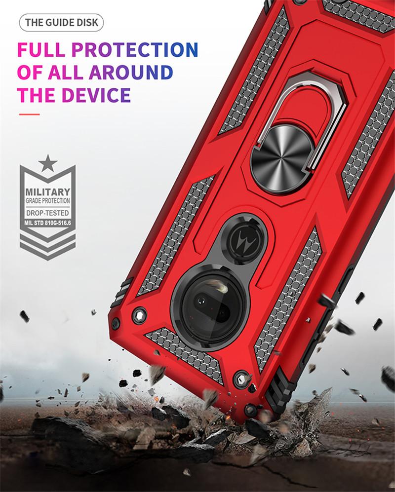 For Motorola Moto G6 G7 Plus G8 Power Lite G9 Play Case Magnetic Ring Holder Cover for Moto E5 E6 E6S E6i E7 Power 2021 Cases