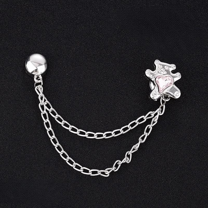 Wielofunkcyjny Magnetyczny Klips do Ubrań z Łańcuszkiem Metalowe Guziki Klips Ubrania Szalik Nogawki Spodni Mankiet Mocujący Magnes Pin