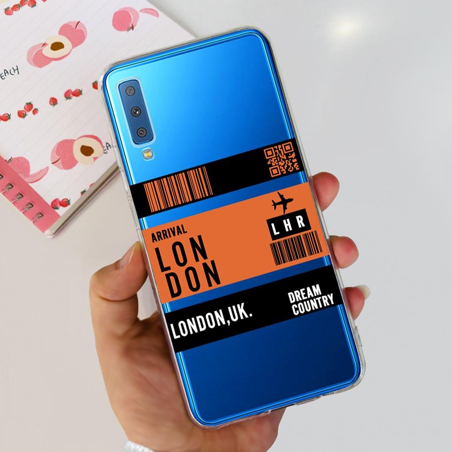 For Cover Samsung Galaxy A7 2018 Case New Fashion Flower Bumper Soft Silicone Phone Case For Samsung A7 2018 A750 SM-A750F Coque