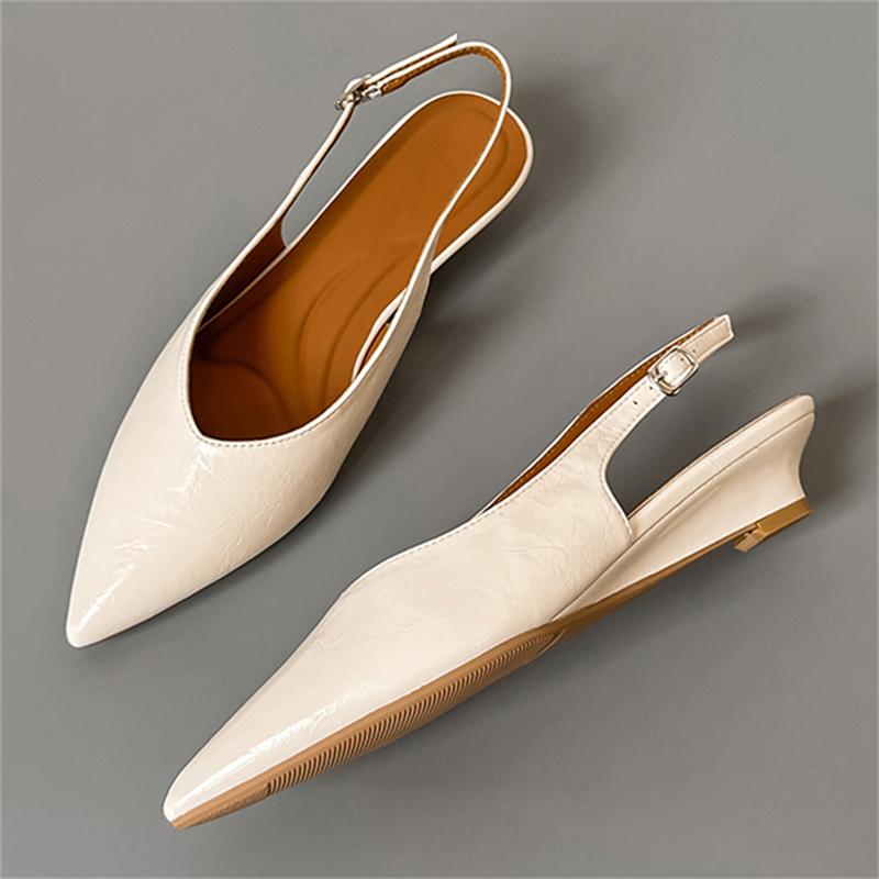 

Eilyken Women Pumps Elegant Buckle Strap Pointed Toe Low Heels Party Dress Ladies Sandals Summer Spring Mule Shoes 35 белый