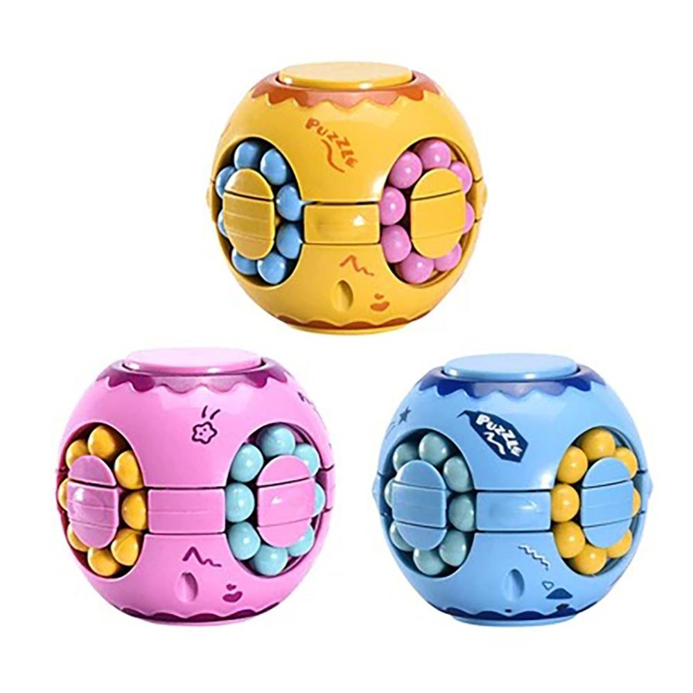 3D Cylinder Magic Bean Puzzle Cube Rotate Slide Gyro Fidget Toy Spinner Ball Anti Stress Fingertips Iq Games For Kid Adult