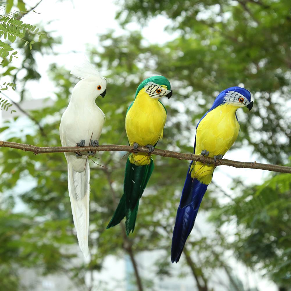 Uk Kreative Schaum Feder künstliche Papageien Imitation Vogel Modell Garten Dekor