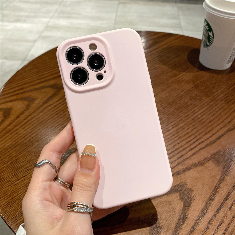 Liquid Silicone Gel Is Suitable for Apple 14ProMax Phone Cases, IPhone13 Anti-drop 12 Simple Pm Protective Cases