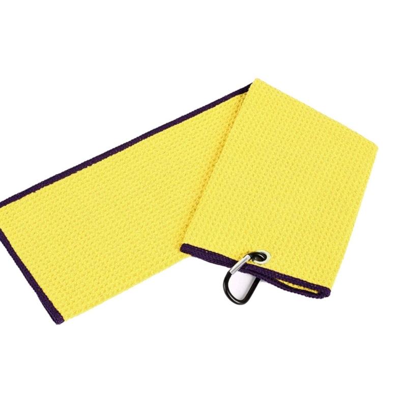 Golf Towel Microfibers Fabric Golf Towel Cleanings Wipe Cloth with Buckle Hook