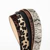 Niche Leisure Women's Leopard Print Belt Hot Girl Style Leopard Print Denim Pants with Artistic Retro Buckle Leather Belt