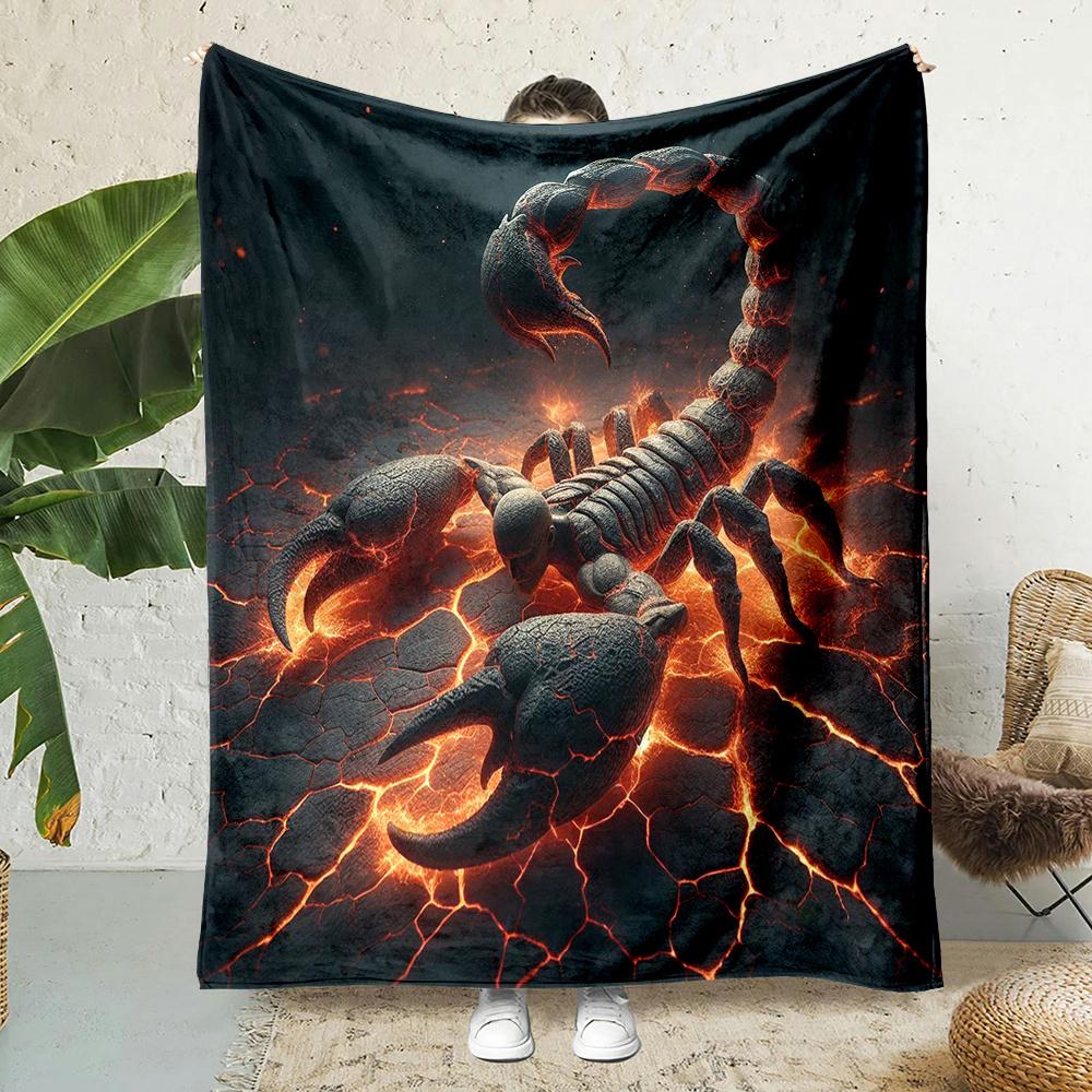 

Lava Scorpion Design Blanket , Warm and comfortable throw blanket sofa bed sofa camping trip, the best gift. 75x90cm