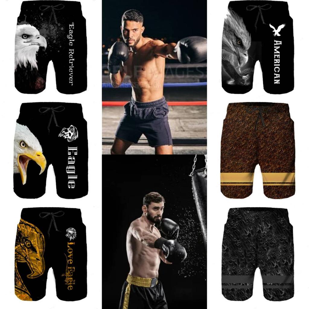 Boxshorts 3D-Druck Training Adler Falke Habicht USA Amerika Unisex Männer Frauen Schnelltrocknend Fitnessstudio Sport Workout Lässig Streetwear