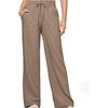 Women's Solid Color Wide-Leg Drawstring Elastic Waist Sweatpants - Spring/Summer