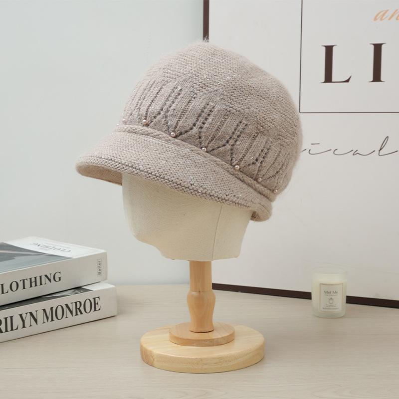 Autumn and Winter Hats for Women  Fashionable and Versatile Plush Hat Outdoor Casual Cold Proof Wool Hat Can Scarf Warm Suit