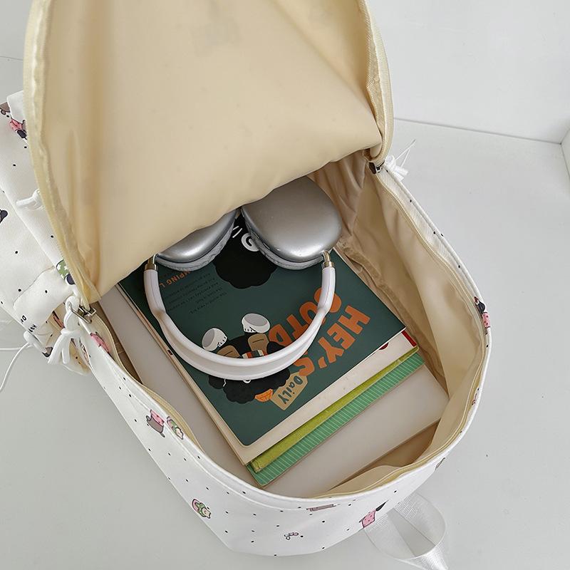 Schoolbag Cute Cartoon Dog Schoolbag Girls Junior High School Sweet Girl High Value Lightweight Backpack Casual Versatile Student Backpack Female