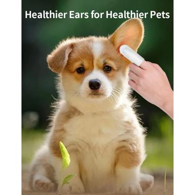 Tierpflegeprodukte Ohrreinigungstücher Ohrenpflege Fingerspitzen Ohrmilbenentfernung Katze und Hund Ohrreinigung Tierprodukte