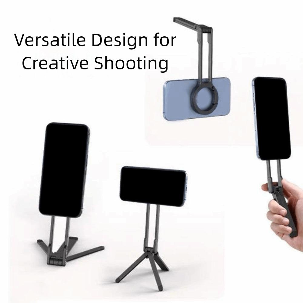 Foldable Ring Carabiner-Mounted Phone Tripod Lightweight Magnetic Phone Tripod  for Home