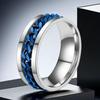 Men's Non-Fading Rotating Titanium Steel Ring - Stainless Steel Hand Jewelry