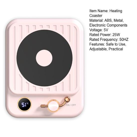 Heating Coaster Electric Coffee Cup Warmer Digital Display Intelligent Temperature Control Automatic Power-Off Mug Heater
