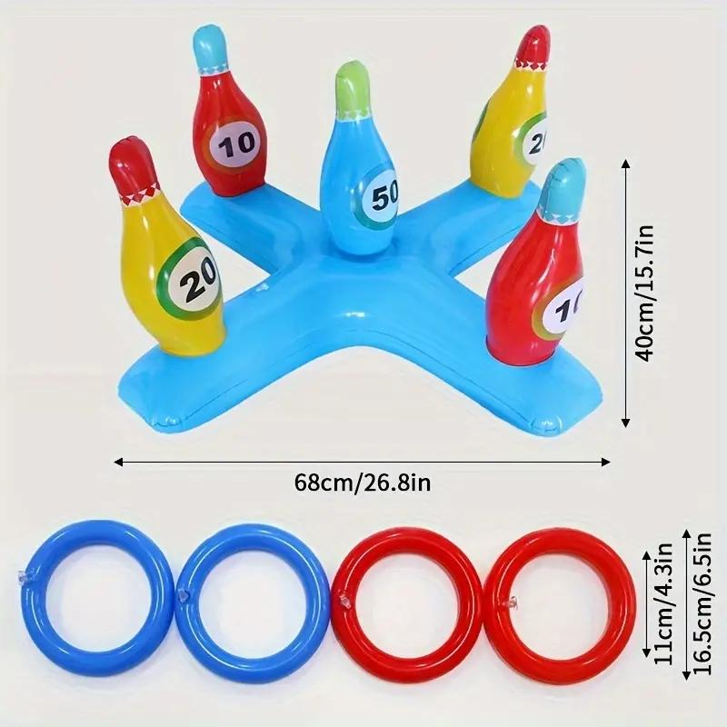 1 Pc PVC Inflatable Bowling Sleeves, Children's Game Throwing SleevesWater Pool Play Water Sleeves Toys, Parent-Child Interactiv