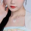 Auspicious Peace Buckle Necklace for Women - Retro Chinese Court Style with Ruyi Clouds & Hetian Jade Fortune Pendant