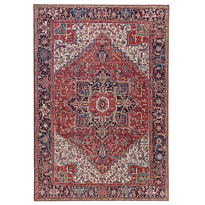 Light Luxury Vintage Living Room Carpet Coffee Tables Area Foot Mat Washable Kitchen Non-Slip Doormat Decoration Rug for Bedroom