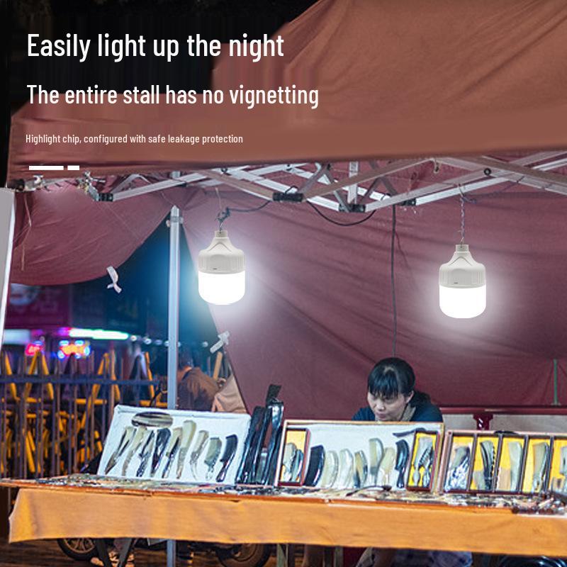 USB Rechargeable LED Emergency & Camping Light: Wireless, Energy-Saving Bulb for Outdoor Markets & Street Stalls